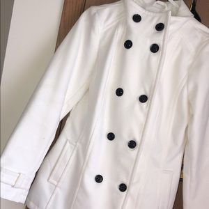 Guess white peacoat